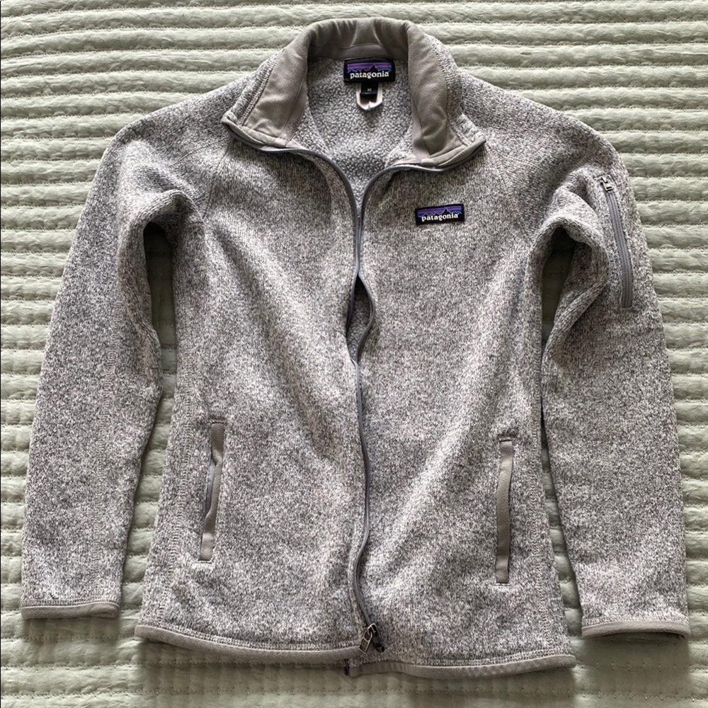 Patagonia Gray Full-Zip Fleece Jacket